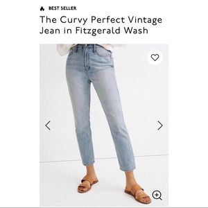 The Curvy Perfect Vintage Jean in Fitzgerald Wash